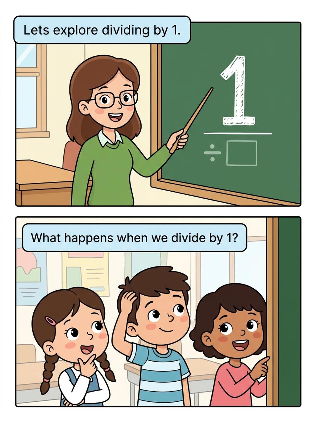 Division – Part 4: Dividing by 1 and 0